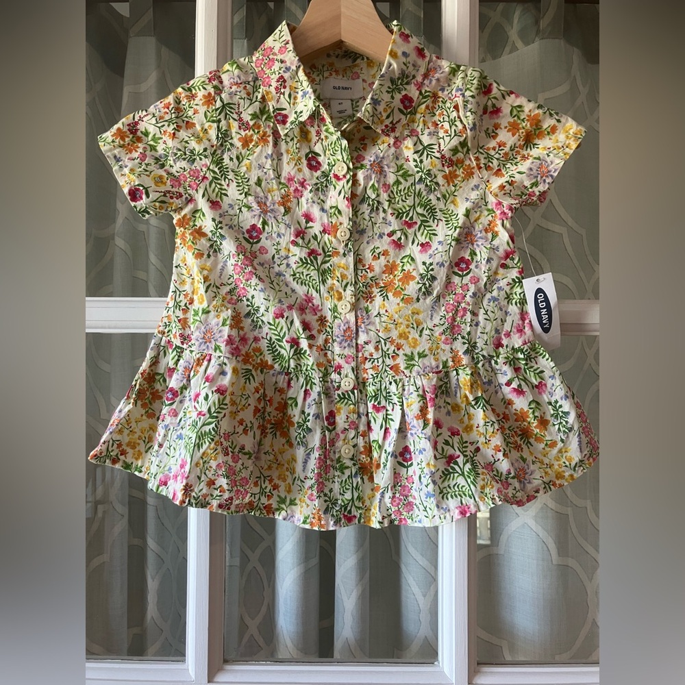 NWT! Floral Spring Button-up Shirt by OshKosh B'gosh - Multicolor